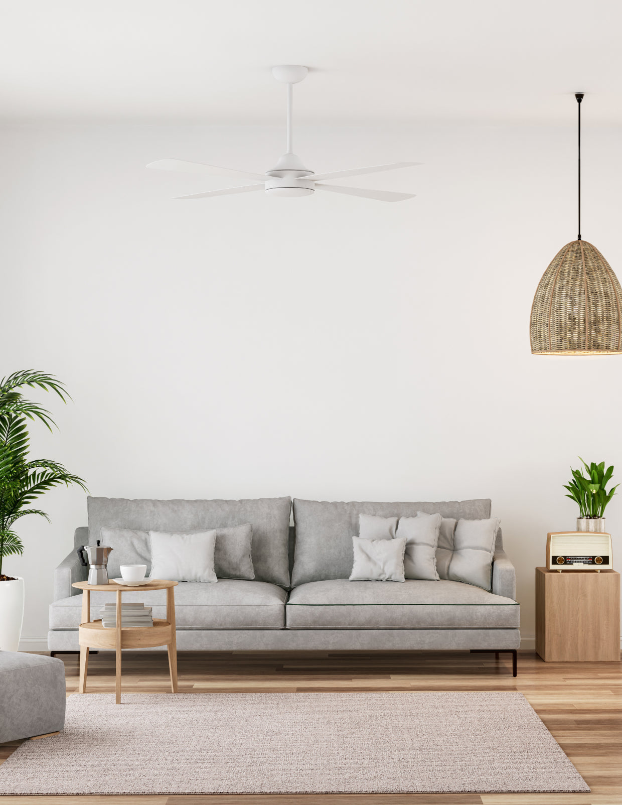 Soft neutral sofa and living room furniture